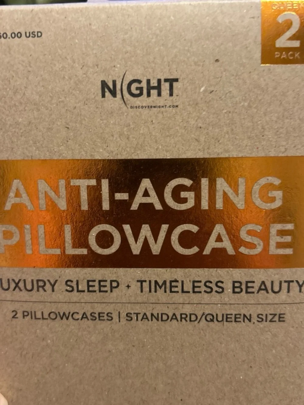 NIGHT Anti-Aging Pillowcase Set - Cream (2 Pack)